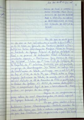 Termo de posse e compromisso prestado pelo Juiz Antonio de Freitas Rezande para o exercício do ca...