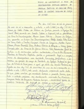 Termo de compromisso e posse do Desembargador Raimundo Barbosa de Carvalho Baptista no cargo de P...